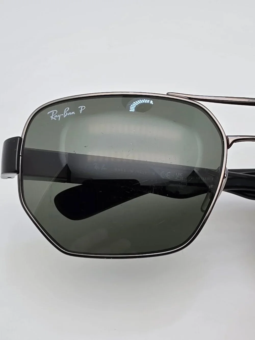Ray-Ban RB3672 004/9A Gunmetal Frame Polarized G-15 Lens Aviator Sunglasses 60mm